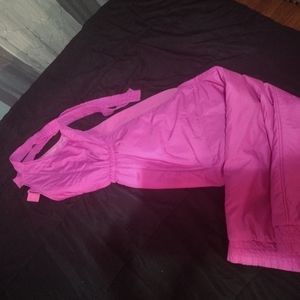 Hot pink snow suit
